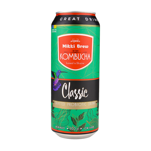 Напиток безалкогольный Комбуча Mikki Brew Classic 500мл