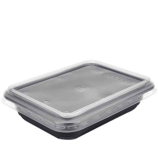 Кришка прозора для контейнера чорного 500/750 мл 50 шт, изображение 2