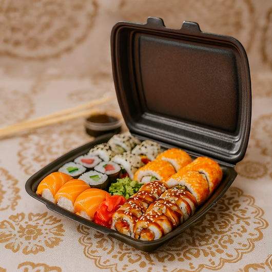 Ланч-бокс НР-1 черный 250x210x70мм 15шт, изображение 3