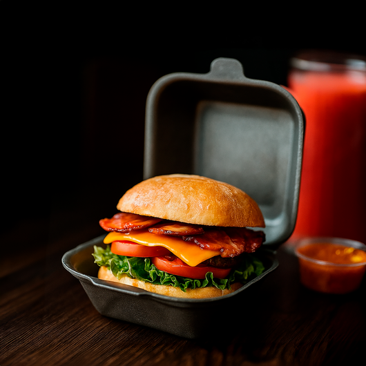 Ланч-бокс НР-7 черный 130х143х60мм 15шт, изображение 3