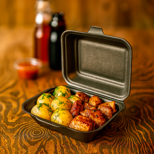 Ланч-бокс HР-9 черный 190x150x60мм 250шт, изображение 3