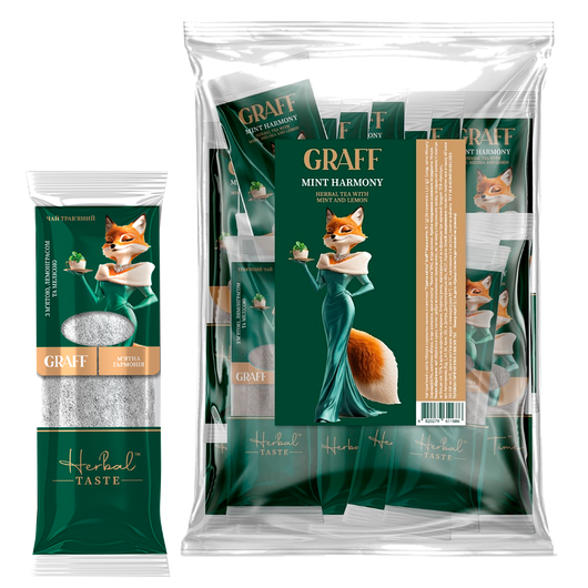 Чай трав'яний Mint Harmony Graff 50шт х 2г