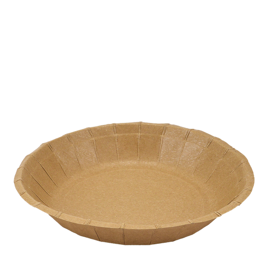 Тарелка картонная глубокая крафт ламинированная 200х35мм 25шт