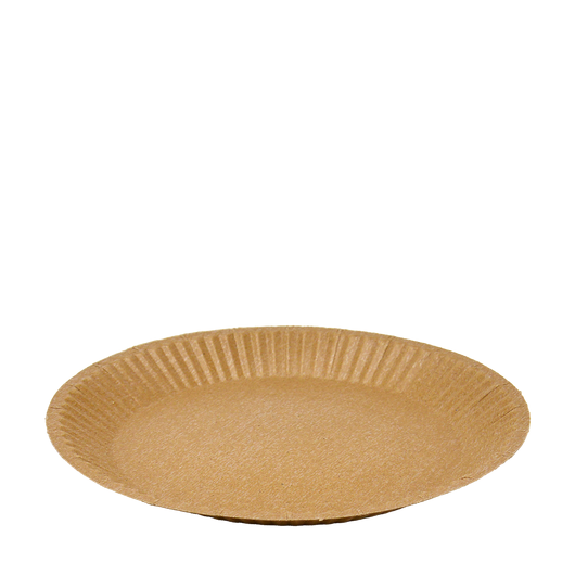 Тарелка картонная крафт ламинированная 180мм 50шт