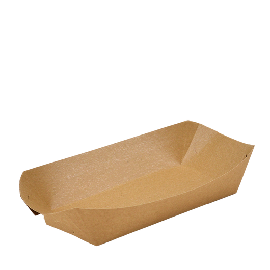 Тарілка-човник крафт без ламінації 200х120х45мм 100шт