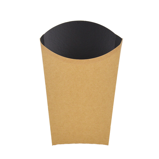 Упаковка для картошки фри крафт-черная 160х75х50мм 45шт, изображение 2