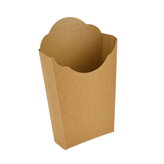 Упаковка для картоплі фрі крафт 140х80х40мм 50шт