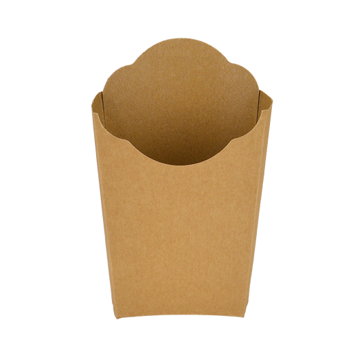 Упаковка для картоплі фрі крафт 140х80х40мм 50шт, изображение 2