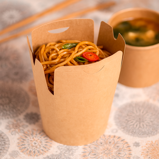 Упаковка для локшини крафт 500мл 50шт, изображение 3