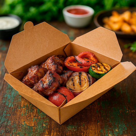 Упаковка для других страв крафт клеєна ламінована 215х160х60мм 1880мл 25шт, изображение 3