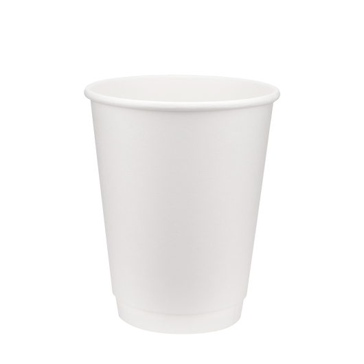Стакан паперовий 400мл двошаровий White 25шт, Розмір стакана: 400, Колір стакана: Білий, Матеріал: Картон