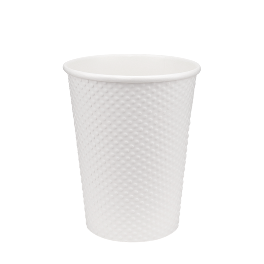 Стакан паперовий 400мл двошаровий White Sensitive 25шт, Розмір стакана: 400, Колір стакана: Білий, Матеріал: Картон