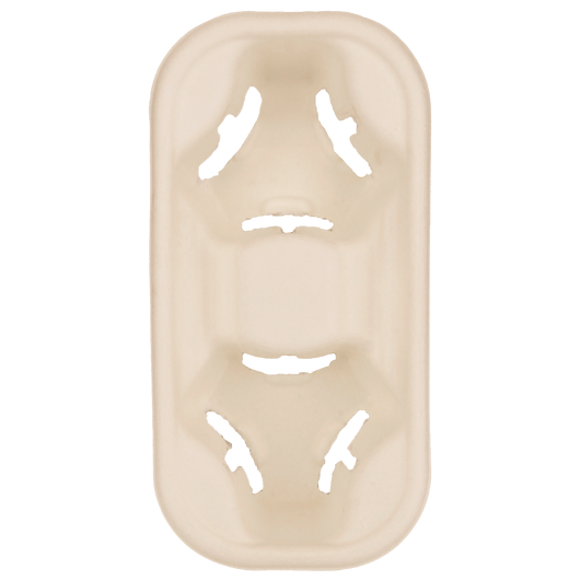 Подставка для стакана на 2 секции из сахарного тростника Бежевая, изображение 3