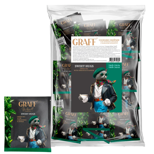 Чай зеленый байховый Sweet hugs с ароматом османтуса Graff 50шт х 1.5г