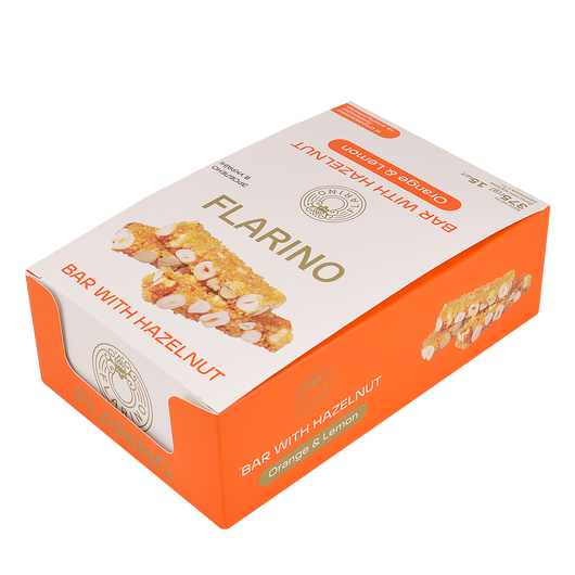 Батончик Flarino с фундуком, апельсином и лимоном 25г 15шт, изображение 2