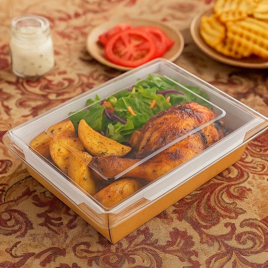 Контейнер крафт-белый 180х120х50мм 1200мл 50шт, изображение 2