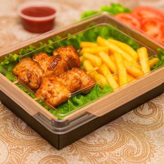 Контейнер крафт-черный 135х85х40мм 500мл 50шт, изображение 2