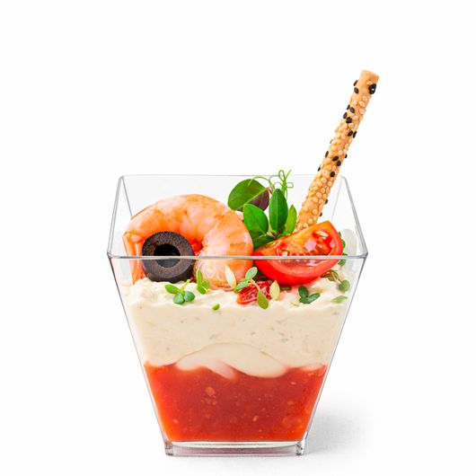 Креманка для десертов стеклоподобная Квадрат 200мл 50шт, изображение 3