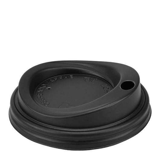 Крышка для бумажных стаканов PS-90 черная 100шт, изображение 2