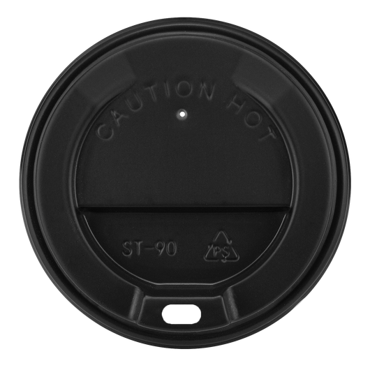 Крышка для бумажных стаканов ST-90 черная 50шт