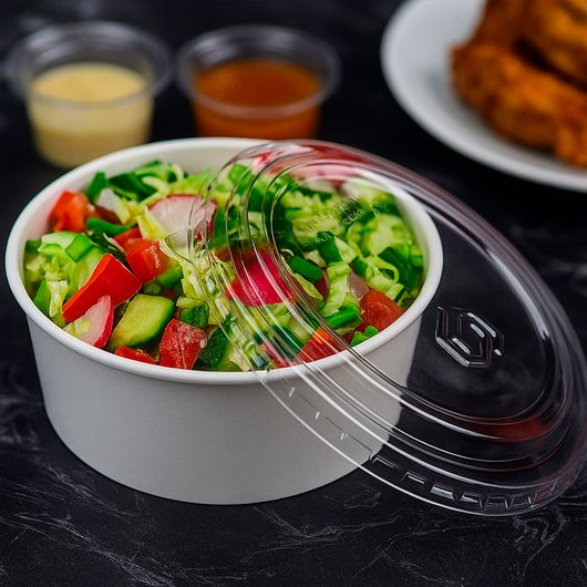 Крышка для салатника белого D-185мм 1300мл 50шт, изображение 3