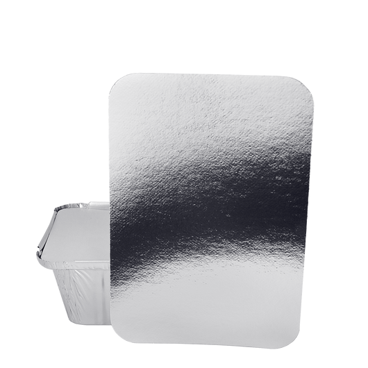 Кришка до прямокутного алюмінієвого контейнера R88L 2000мл з алюмінієвої фольги та картону 50шт