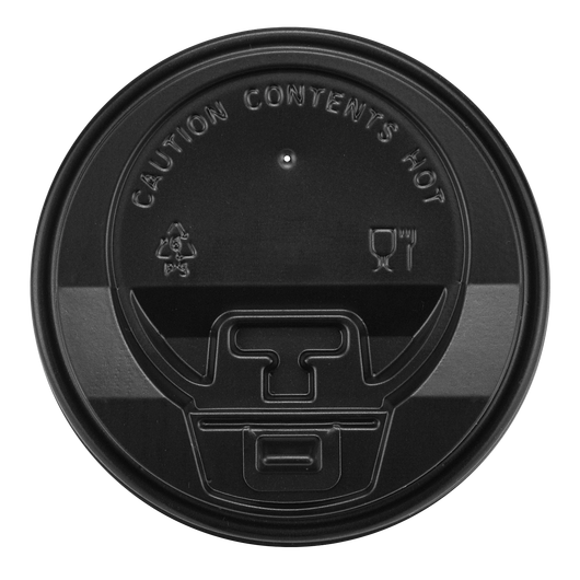 Крышка с замком для бумажных стаканов ST-80 черная 50шт