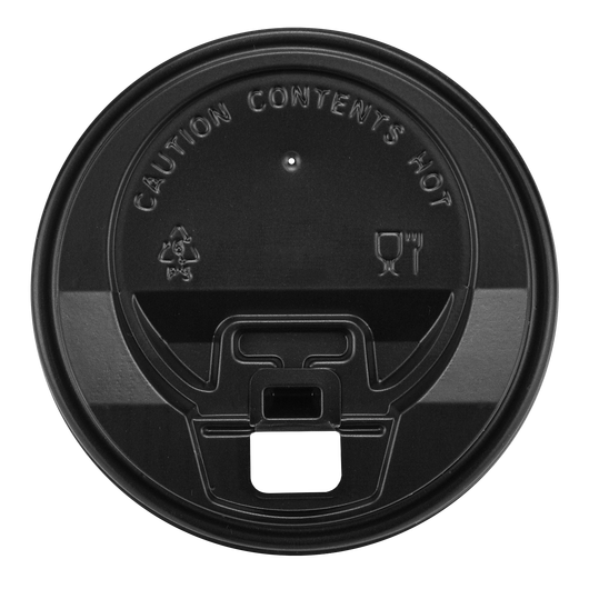 Крышка с замком для бумажных стаканов ST-80 черная 50шт, изображение 2