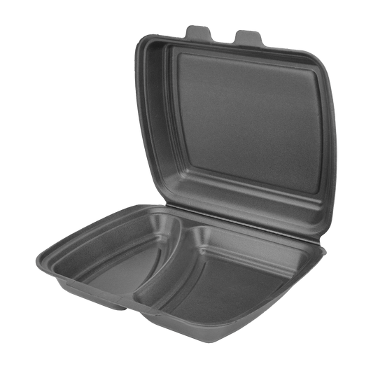 Ланч-бокс НР-2 черный 2 секции 250x210x70мм 25шт