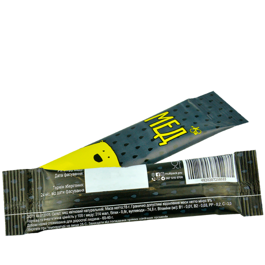 Мед натуральний в стіках 30шт 15г, изображение 2