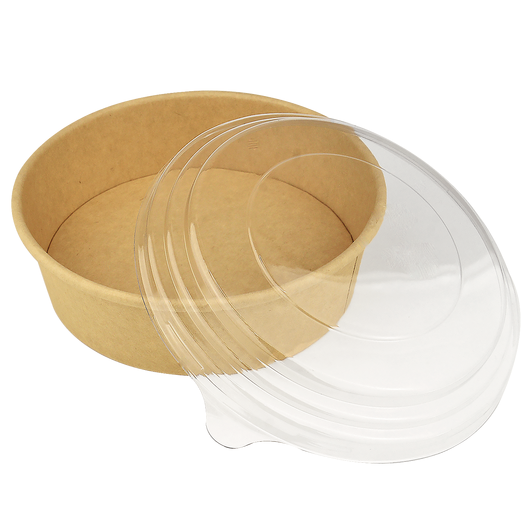 Крышка для салатника крафт D-154мм 550мл 50шт