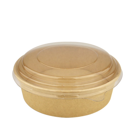 Крышка для салатника крафт D-154мм 550мл 50шт, изображение 2