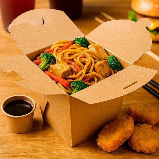 Упаковка для лапши крафт 750мл 10шт, изображение 4