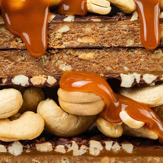Батончик Fizi GUILTY PLEASURE Cashew Caramel в шоколадной глазури 40г, изображение 2